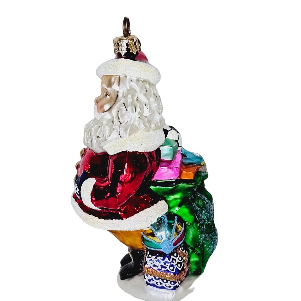 Radko HO HO HOLIDAY Christmas Ornament 01-0160-0 Jolly Santa With Presen… - Picture 3 of 9